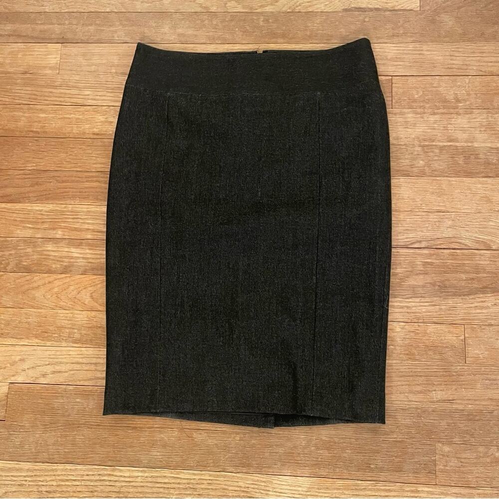 Express Design Studio gray pencil midi skirt size 4 b8